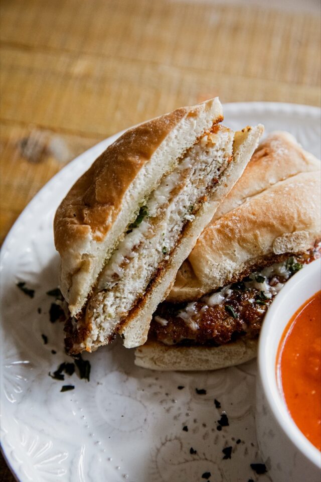 Shellstone Sandwich Blackstone Smashed Chicken Parmesan Sandwich