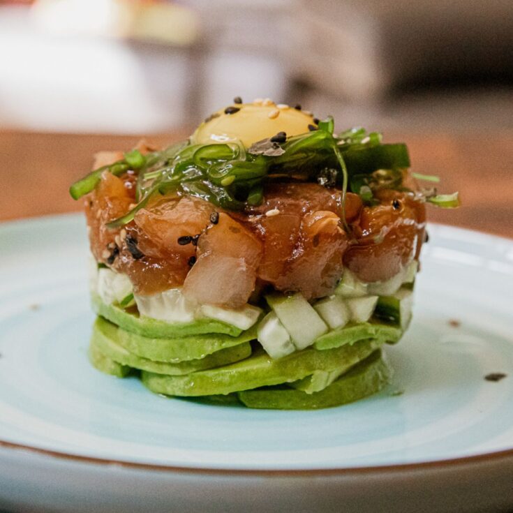 Albacore Tuna Poke Tower