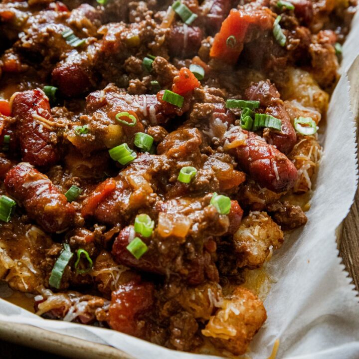 Chili Cheese Glizzy Tots