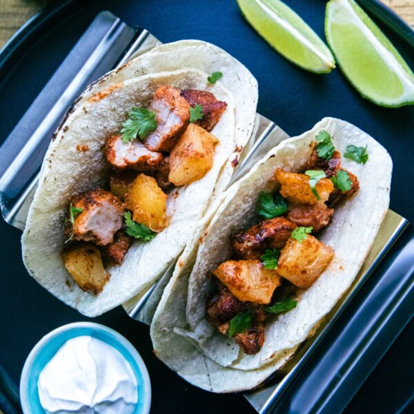 Grilled Al Pastor Tacos with Pork Tenderloin
