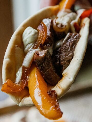 Traeger Cheesesteak Flatbread