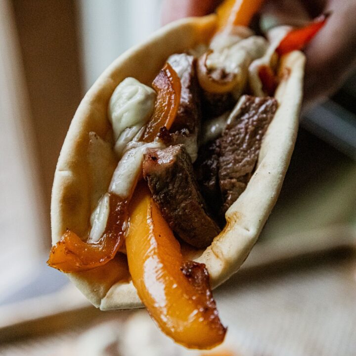 Traeger Cheesesteak Flatbread