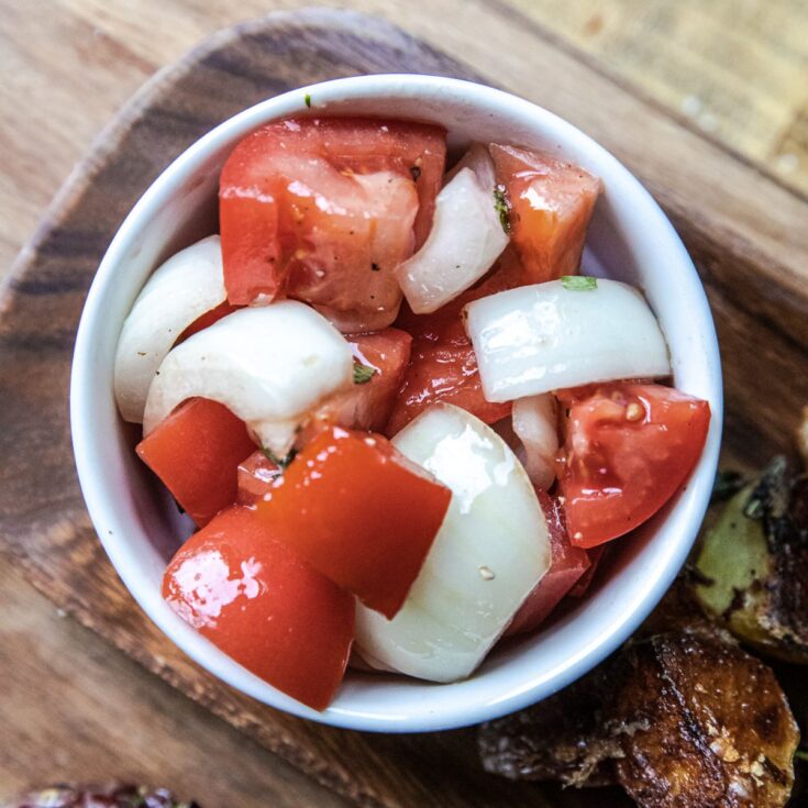 Steakhouse Tomato Onion Salad