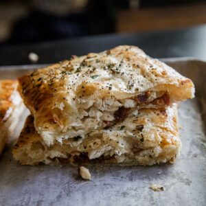 Delicious homemade Chicken Bacon Ranch Hot Pocket with crispy crust and savory filling. Perfect for.