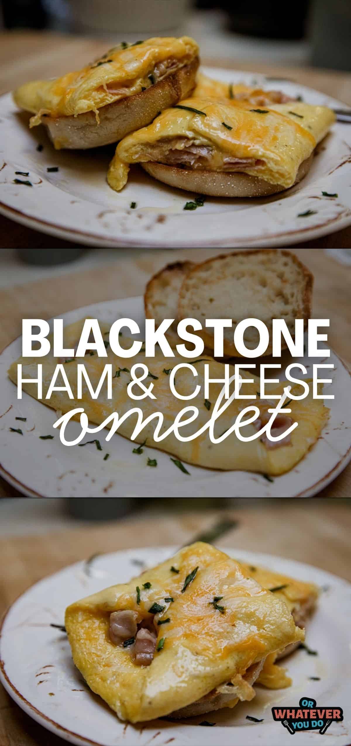Delicious ham and cheese omelet served on a plate, showcasing a fluffy, golden exterior.