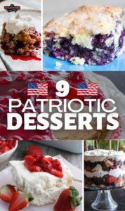 Patriotic desserts with red, white, and blue colors for celebrations.