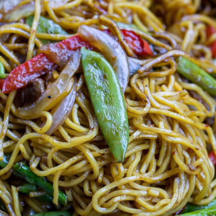Blackstone teriyaki steak yakisoba stir fry.