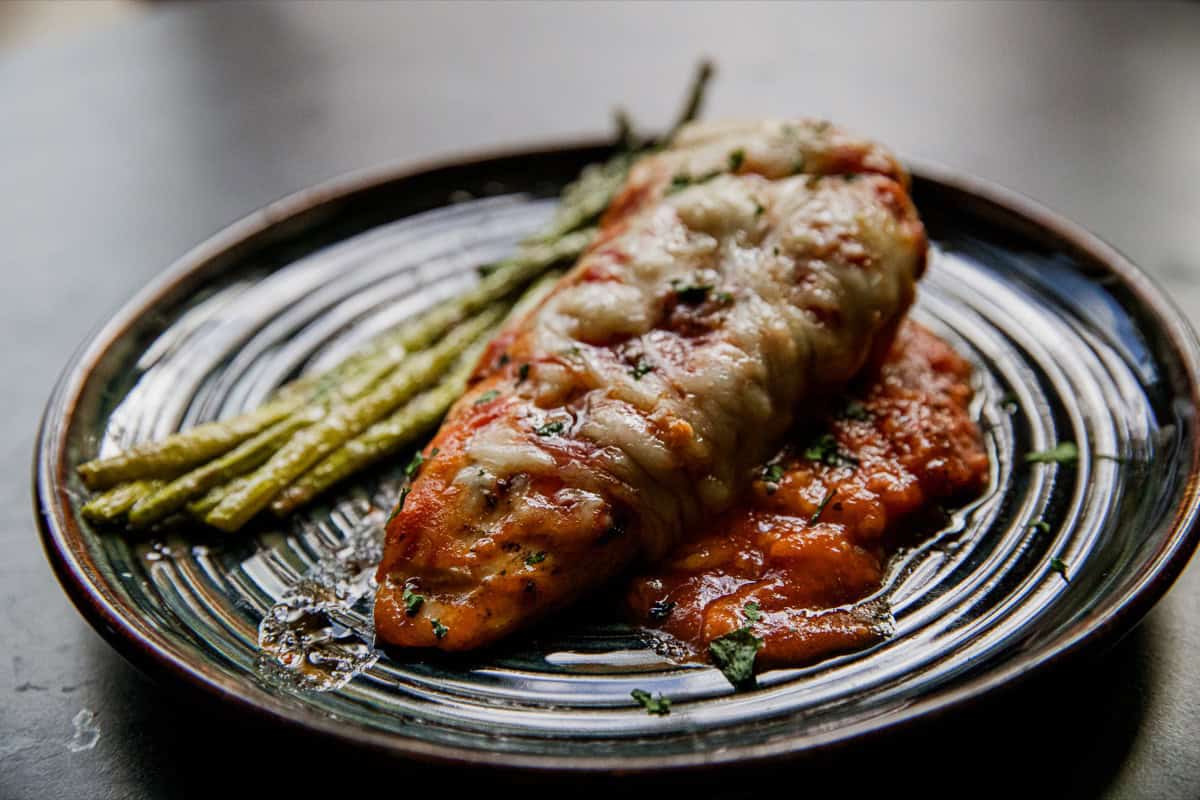 No-breading chicken parmesan